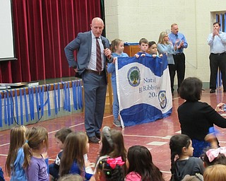 Neighbors | Jessica Harker.Super Intendent Tim Saxton spoke during Stadium Drive's blue ribbon award ceremony Nov. 16, congratulating the school and students for the national award.