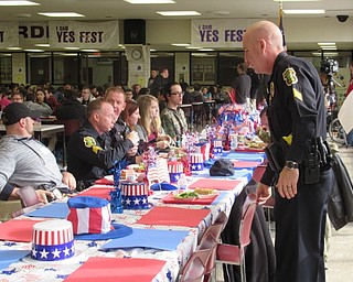 Neighbors | Jessica Harker.Active duty military and veterans visited Boardman High School on Nov. 12 for a free lunch with students and staff at the school.