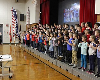 Neighbors | Abby Slanker.On Nov. 12, C.H. Campbell Elementary School second-graders performed several patriotic songs as they honored local veterans at the school’s annual Veterans Day Assembly.