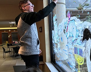 Neighbors | Submitted.Riley Randall, a Boardman student, painted a winter from his imagination for children at Akron Children's Hospital to enjoy.