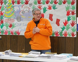  ROBERT K.YOSAY  | THE VINDICATOR..UAW  1112   David Green talks about the thousands of letters the union has received in support of not closing the plant that will be sent to mary barra   GM CEO...Tim O'Hara VP 1112 as he looks over the thousands of letters to be sent to GM in Detroit.