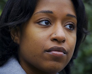 Taylor Dumpson, who was the first black woman to serve as student government president at American University and who has been the target of racist trolls, poses for a photo Dec. 14, 2018. Her location is not included in this caption for her safety. Evan James McCarty, who harassed Dumpson on social media, agreed Tuesday, Dec. 18, 2018, to a court settlement requiring him to get "anti-hate training" and apologize and publicly renounce white supremacy.