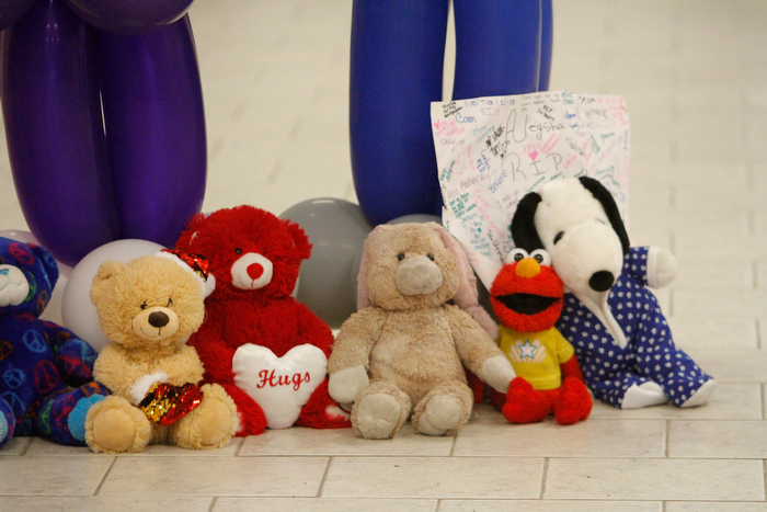      ROBERT  K. YOSAY | THE VINDICATOR.. Services for the five children killed Dec. 9 in a fire at their Parkcliffe Avenue home were held at New Bethel Baptist Church...Memorials and stuffed bears were in the lobby of the church