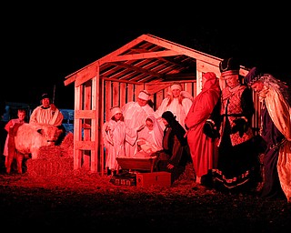 A Live Nativity takes place at Zion Lutheran Church in Cornersburg on Sunday evening. EMILY MATTHEWS | THE VINDICATOR