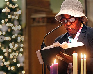 William D. Lewis The Vindicator   Lois Williams delivers a reading during Christmas Eve service at Trinity United Methodist Church in Youngstown.