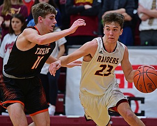 CANFIELD, OHIO - JANUARY 2, 2019: South Range drives on Springfield during the second half of their game, Wednesday night at South Range High School. DAVID DERMER | THE VINDICATOR