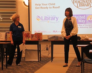 Neighbors | Jessica Harker.Kathy Mock, the Communication Impact Coordinator with the United Way and Josephine Nolfi, Youth Services and Programming Director with the library addressed parents and children as the joint program Imagine With Us Dec. 12.