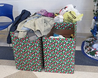 Neighbors | Jessica Harker.Boxes of supplies collected by Poland Middle School students to the Giving Tree were donated to help community members in need.