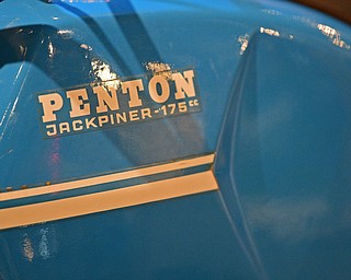 WARREN, OHIO - JANUARY 4, 2018:The side of a Penton motorcycle tank on display during the preview party for 19th annual vintage motorcycle exhibit at the National Packard Museum. DAVID DERMER | THE VINDICATOR