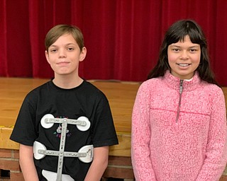 Neighbors | Submitted.Boardman Center Intermediate School's annual Spelling Bee winner, Santino Slipkovich, and runner up, Sarah Rizvi.