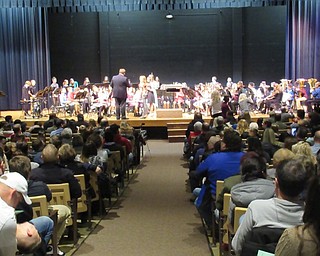 Neighbors | Jessica Harker.Community members packed the auditorium at Poland Seminary High School on Dec. 12 for the fifth- and sixth-grade band's first performance of the year.