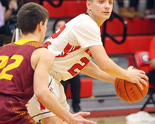 William D. Lewis The Vindicator Girard's Christian Graziano(22) keeps the ball from South Range's Nick Matos during 1-15-19 action at Girard.