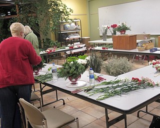 Neighbors | Jessica Harker.Mill Creek Park supplied community members with fresh plants to use during their Holiday Centerpiece making event at Fellows Riverside Garden.