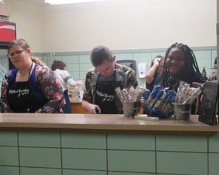 Neighbors | Jessica Harker.Glenwood Junior High School students worked the new coffee bar at the school on Dec. 21, selling coffee, hot chocolate and treats to staff members.