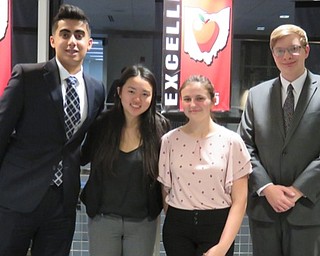 Neighbors | Submitted.Members of the Canfield speech and debate team split up to compete in three different tournaments during the weekend of Dec. 15. Pictured at the GlenOak Debate Tournament are, from left, Prabh Dhaliwal, Jessica Lee, Hannah Kelly and Robert Faix.