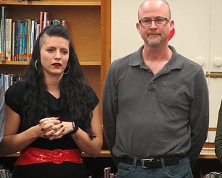 Neighbors | Jessica Harker.Glenwood Junior High School teachers Chelsea Wisbar and Tim Harker discussed their idea for an almost $1,500 grant awarded to them Jan. 8 at Boardman Schools Fund for Educational Excellence's press conference.