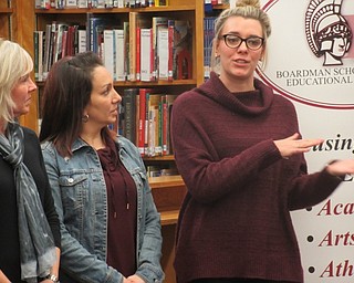 Neighbors | Jessica Harker.Kendra Baltes, teacher at Market St. Elementary school, discussed the grant she was awarded by teaming up with Theresa D'Angelo Jan. 8 from the Boardman Schools Fund for Educational Excellence.