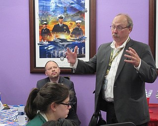 Neighbors | Jessica Harker.Ohio Department of Education representative Chip Merkle traveled to Austintown Fitch High School from Columbus Jan. 23 to visit the Purple Star room.
