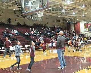 Neighbors | Jessica Harker.Students from each Boardman Elementary School competed against each other to make the most baskets Jan. 25 at the basketball teams annual Elementary School Night.