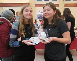 Neighbors | Jessica Harker.Fitch High School students and band members Alexis Bard and Jordyn Johnston enjoyed a multitude of desserts Jan. 26 at the annual Jazz and Dessert fundraiser event.