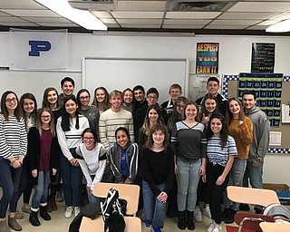 Neighbors | Submitted.Members of Poland High School's new Interact Club posed during their bi-monthly meeting. The group was started in December 2018 and currently has about 30 members.