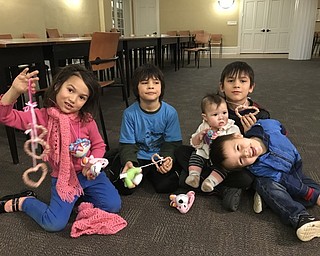 Neighbors | Abby Slanker.One big happy family of brothers and sisters attended the V is for Valentine’s Day story time at the Poland library on Feb. 7.