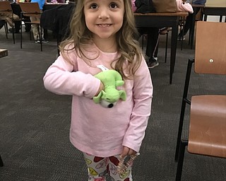 Neighbors | Abby Slanker.Poland library celebrated Valentine’s Day with a V is for Valentine’s Day story time for children of all ages on Feb. 7. One young participant is pictured dressed for the holiday.