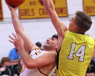 William D. Lewis The vindicator  Mooney's Pete Haas(5)shoots past Bristol's Matt Church(14).