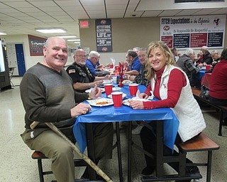 Neighbors | Jessica Harker.Veteran Leo Connelly and his wife Doreen Connelly enjoyed dinner at Austintown Fitch High School which was hosted by the Students Serving Veterans group Feb. 5.