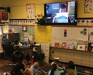 Neighbors | Submitted.Teachers Daniel Kibby from Boardman and Kari Kibby from West Branch teamed up, having their kindergarten and third grade classrooms work together to write fictional stories for a special distance learning project using Google Hangouts.