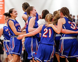 Western Reserve celebrates after beating McDonald at Mineral Ridge High School on Saturday afternoon. EMILY MATTHEWS | THE VINDICATOR