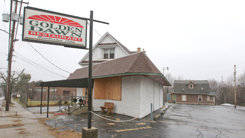 The historic Golden Dawn restaurant on Logan Avenue on Youngstown's North Side goes on the online auction block Thursday. The restaurant closed in 2017.