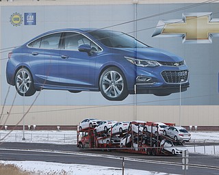  ROBERT K.YOSAY  | THE VINDICATOR..GM Lordstown finished the last Cruze at the plant Wed Afternoon. Putting thousands out of work ..the last Cruzes go by the CRUZE...