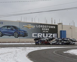  ROBERT K.YOSAY  | THE VINDICATOR..GM Lordstown finished the last Cruze at the plant Wed Afternoon. Putting thousands out of work ..the last Cruzes go by the CRUZE...