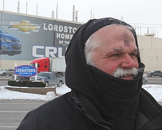 William D. Lewis The Vindicator   Werner Lange during rally 3-6-19 outside GM Lordsotwn plant.