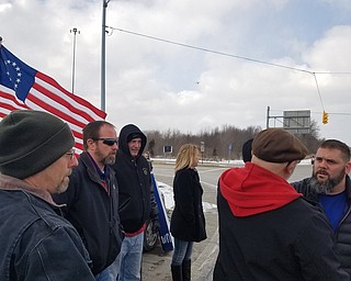 UAW Local 1112 Prez. Dave Green arrives at a vigil outside of the #GM #Lordstown Assembly Plant.