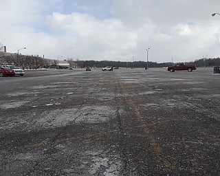 Empty parking lot after the final Cruze rolled off the assembly line.