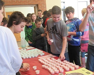 Neighbors | Jessica Harker .Students in all grades at Glenwood Junior High School voted on their favorite flavor of milk on Feb. 4 at the school's first milk taste testing event hosted by the new Fuel Up Play 60 club.