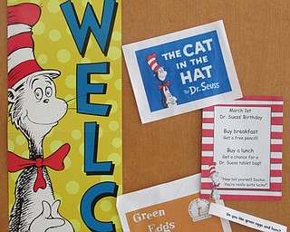 Neighbors | Jessica Harker.Dr. Seuss themed decorations lined the walls of Austintown Elementary School's cafeteria on March 1 for the school's celebration of the his birthday.