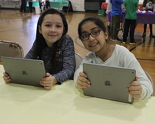 Neighbors | Abby Slanker.Two C.H. Campbell Elementary School third-grade students tried their hand at a flight simulation app during C.H. Campbell Elementary School’s annual STEM Week on Feb. 28.