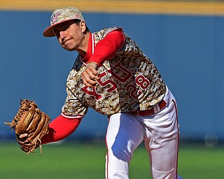 KENT, OHIO - MARCH 12, 2019: Youngstown State's Zach Lopatka delivers during the first inning of their game, Tuesday afternoon at Kent State. Kent State won 10-5. DAVID DERMER | THE VINDICATOR