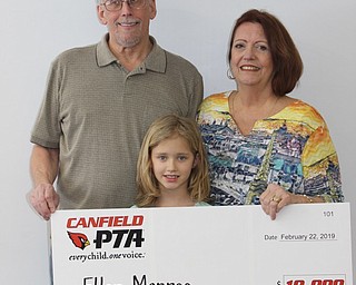 Neighbors | Abby Slanker.Canfield PTA’s Crazy Cash Giveaway winner Ellen Monroe, her husband Russ and her daughter Mena were presented with a check for $10,000 at C.H. Campbell Elementary School, where Mena is a third-grade student, on March 5.