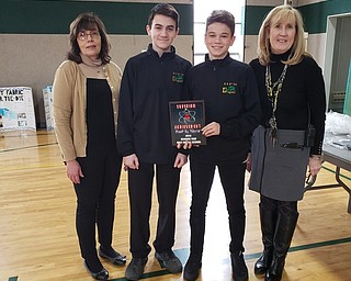Neighbors | Submitted.Holy Family had its annual science fair and named Patrick Dambrogio and Christopher Philibin Best of Show winners. Pictured are, from left, science teacher Mary Rossi, Dambrogio, Philibin and Principal Stoops..