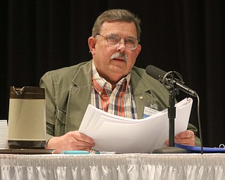  ROBERT K.YOSAY  | THE VINDICATOR..The 2019 Vindicator Spelling bee #86 held at the Chestnut Room of Kilcawley Center at YSU....Dr Fred Owens PHD    Pronouncer......