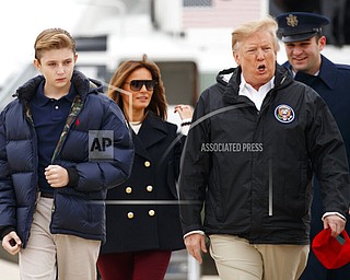 Barron Trump, left, the president's youngest son, turned 13 today.