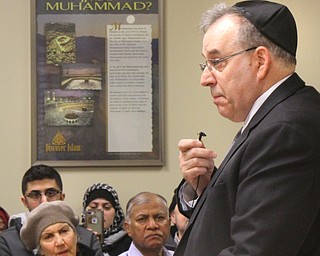 William D. Lewis the Vindicator  richard Marlin, presedent of the Youngstown area Jewish Federation speaks during a 03222019 vigil at the Islamic Society of Youngstown rmembering victims of New Zealand shooting.