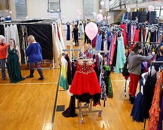 The annual Kyrsten's Kloset provides a free prom or formal dress and accessories to anyone who needs them as long as they sign a promise not to drink and drive on Saturday at the former Roosevelt Elementary in Hubbard. EMILY MATTHEWS | THE VINDICATOR
