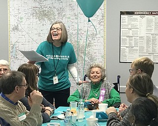 Neighbors | Jessica Harker.Meals on Wheels President Kathy Esseniyi honored volunteer Gay Smith during the annual Volunteer Breakfast March 9.