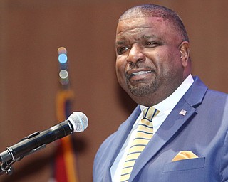 Youngstown Mayor Jamael Tito Brown delivers his State of the City address Thursday, discussing the progress and improvements made during his 15 months in office.