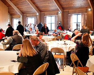 People talk and eat at the eighth annual Chili Cookoff at Boardman United Methodist Church on Sunday. EMILY MATTHEWS | THE VINDICATOR